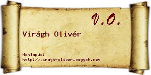 Virágh Olivér névjegykártya